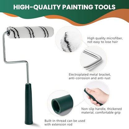 Paint Roller Covers, 20 Pack, 6 Inch, 3/8 Inch Nap - size: 6 inch paint roller 20 pack