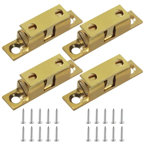 4 Pack Gold Ball Tension Roller Catch Latch, 40x23mm - color: Silver
