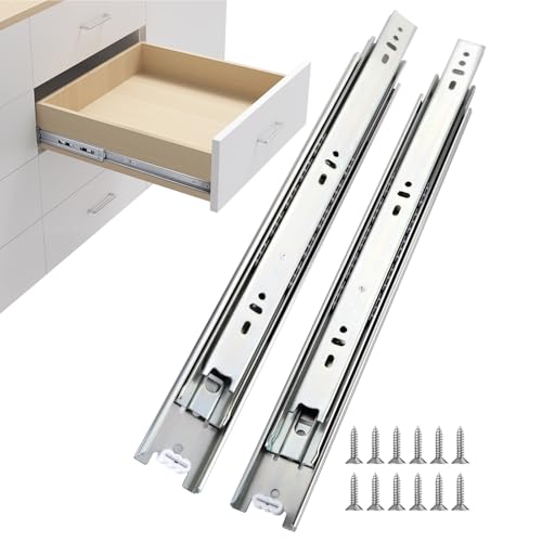 homdiy Side Mount Drawer Slides 14 Inch 6 Pairs Heavy Duty 100 LB Capacity - size: 14 Inch