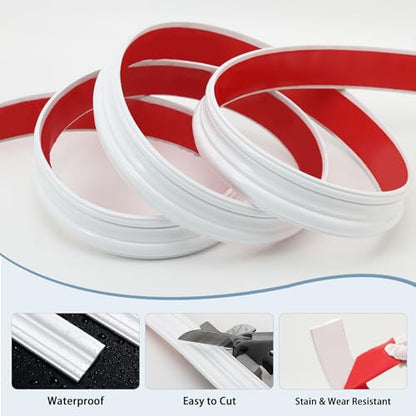 Peel and Stick Wall Molding Trim, Flexible Chair Rail Moulding Strip for Mirror Frame, Wall Protection and Home DIY Decoration (118'' x 2.4'') - size: 118'' x 2.4''