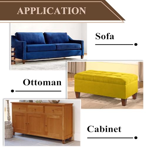 5 inch Sofa Legs Wood Furniture Legs Pack of 4 Pyramid Couch Legs Mid-Century Modern Brown Replacement Legs - size: 5 inch (4pcs) Standard (With hanger bolt)