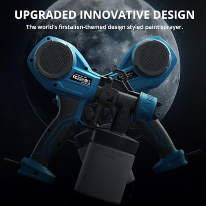 Tilswall Paint Sprayer Alien500 Ultra Lightweight Spray Paint Gun Easy to Use and Clean, Electric Paint Sprayer with 4 Nozzles & 3 Patterns, 600ml, Multi-Purpose Spray Gun for Walls