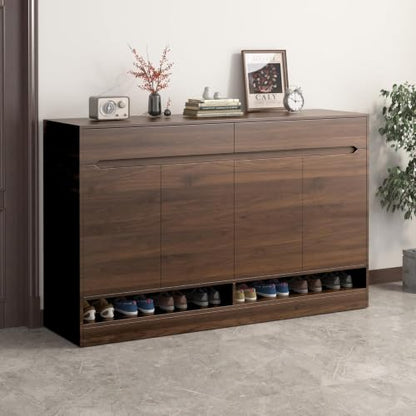 BOMENG Walnut Contact Paper Vinyl Wrap Wood Grain Peel and Stick Wallpaper - color: Dark Brown, size: 31.5" x 79"