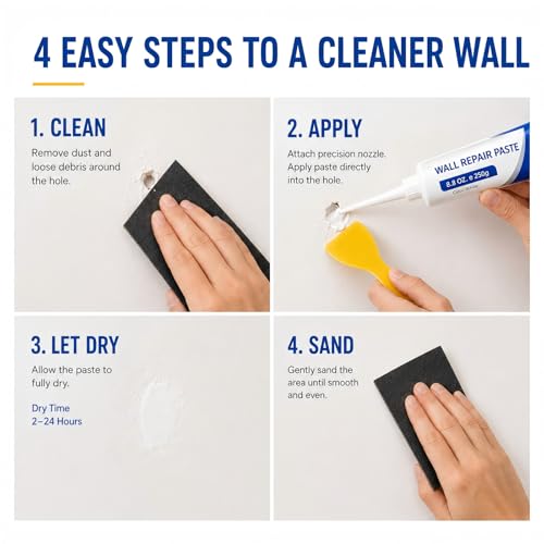 Drywall Repair Kit, 2 Pack 250g Wall Repair Paste with Tools