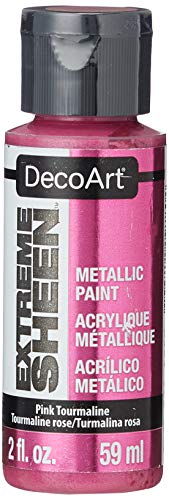 DecoArt Acrylic 2 Ounce, Pink Tourmaline Extreme Sheen Paint, - color: Pink Tourmaline, size: 2 Fl Oz (Pack of 1)