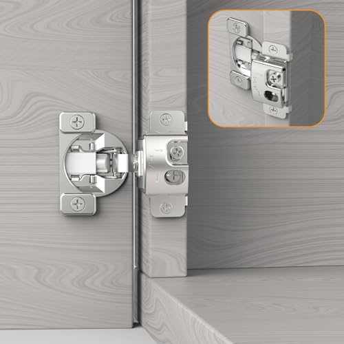 Furniware 30 Pieces 1-1/4 in Overlay Soft Close Concealed Hinge, 105 Degree - color: 30 Pieces, size: 1-1/4"
