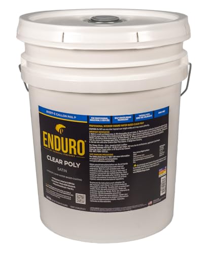 General Finishes Enduro Water Based Clear Poly, 5 Gallon, Satin - color: Satin, size: 5 Gallon