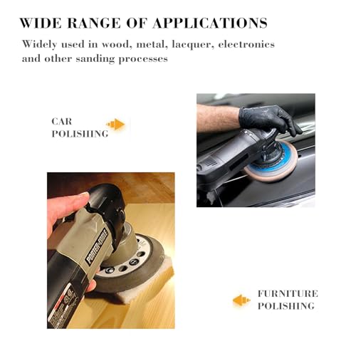 40 PCS 5 Inch 8 Hole Hook and Loop Adhesive Sanding Discs Sandpaper for Random Orbital Sander 60 80 100 120 150 180 240 320 Grits