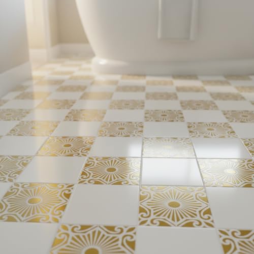 Geometric Sunburst Tile Stencils for Painting, 12x12 Inch, 2 PCS