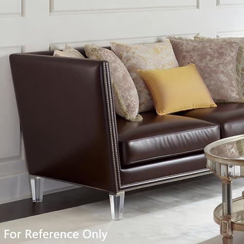 Clear Acrylic Couch Legs, 4 Inch Height, 2 Inch Width, 4Pcs - size: H 4 Inch