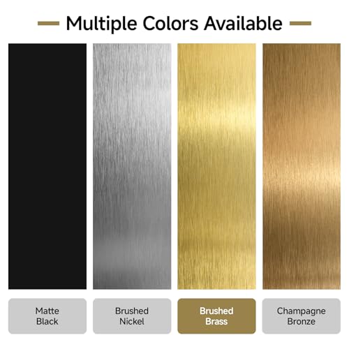 Estmoon 10 Pack 5 Inch Gold Cabinet Handles Brushed Brass Cabinet Pulls, Stainless Steel Kitchen Cabinet Handles Square Pulls for Cabinets and Drawers - 5" Hole Centers(128 mm) - color: Brushed Gold