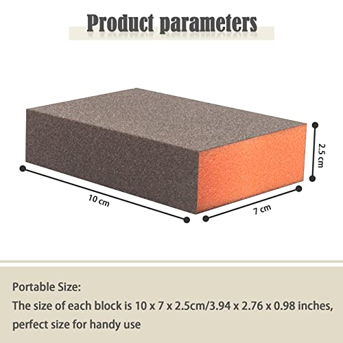 Sanding Sponge, 120 Grit Assortment Sanding Block - size: 120grit-6PCS