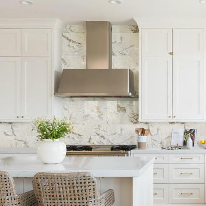 Vamos Tile Peel & Stick Backsplash on Subway Tile,22-Pack 6''x12'',Glossy - color: Gold Veining Pandora Marble with White Grout