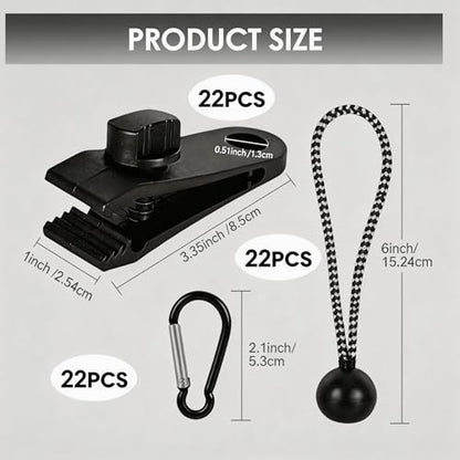 66 Pcs Tarp Clips Set