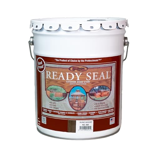 Ready Seal Exterior Wood Stain & Sealer, Burnt Hickory, 5 Gallon - color: Burnt Hickory, size: 5 Gallon