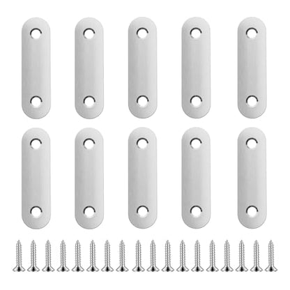10pcs 57mm Flat Plate Straight Brackets - size: 10Pcs 57 Straight