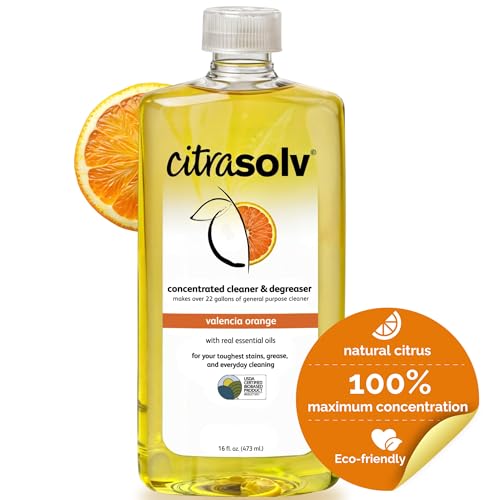 Citra Solv Concentrated Household Cleaner & Degreaser - Valencia Orange Scent - 16 Fl Oz, Safe, Effective, and Versatile Cleaning Solution, Natural Ingredients, Non-Toxic, Biodegradable, Made in USA - size: 16 Fl Oz