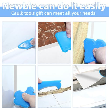 Professional Caulk Guns, Heavy Duty Caulking Gun,Thrust Ratio 14:1,No-drip Rotating Barrel,10OZ Silicone Sealant gun, Come with Putty Knife,Caulk Finishing,Smoothing&Grout Removal Tool Kit - style: Professional