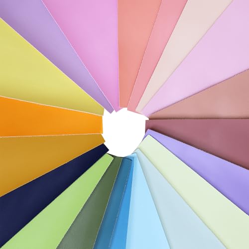 20PCS 12x8 Inches (30x20 CM) Faux Nappa Leather Sheets, A4 Soft Textured PU Synthetic Leather Fabric for Bows Earrings Making DIY Craft - color: Macaroon Color Leather