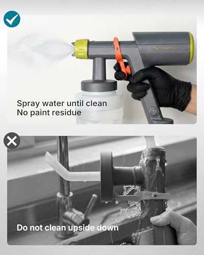 Tilswall Handheld Paint Sprayer, Dreamer600 HVLP Spray Gun for Painting - color: Green
