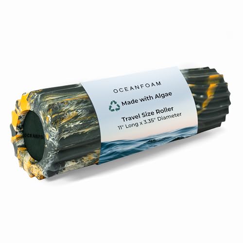 Oceanfoam Ripple Roller, Small Foam Roller (Hunter, Gold & Natural Marbled) - color: Hunter, Gold & Natural Marbled