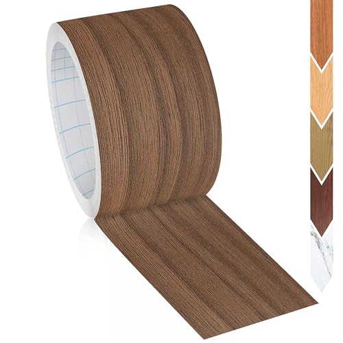 GSCIT Club Wood Grain Repair Tape, 2.4 inch X 250ft Self Adhesive Natural Walnut Grain Repair Patch for Tables, Chairs, Baseboards, Doors, Windows, Floors, Handicraft DIY. - color: Natural Walnut, size: 2.4"x 250ft