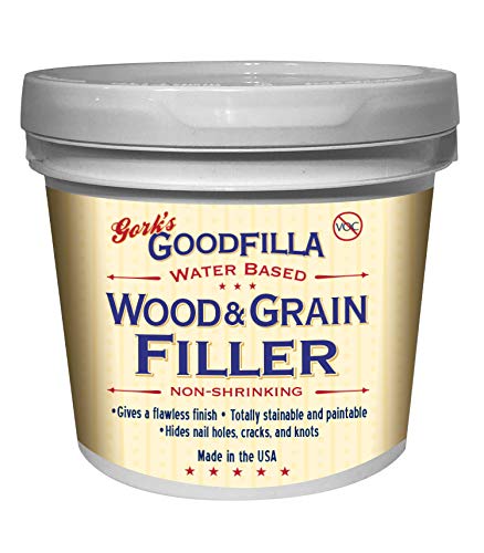 Goodfilla Ebony, 1 Gallon (13.5lbs) Wood and Grain Filler, Stainable, Sandable, Zero Waste, Non-Toxic, USA Made - color: Ebony, size: Gallon