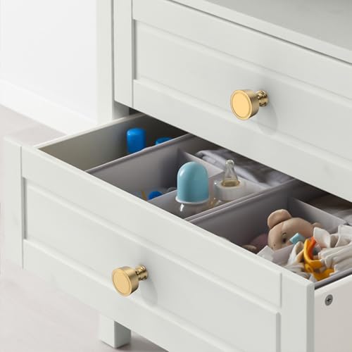 Amerdeco 10 Pack Champagne Bronze Cabinet Knobs Single Hole Cabinet Pulls Diameter Round Drawer Knobs and Pulls for Bathroom Cabinets ZH0075 - color: Champagne Bronze, size: Single Hole