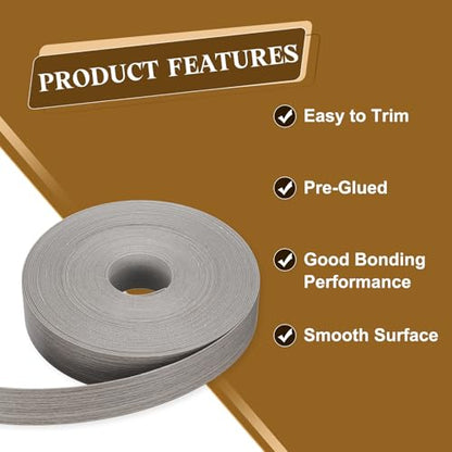 uxcell 1-3/8 Inchx50ft Wood Veneer Edge Banding Pre-Glued Flexible - size: 1-3/8 Inch x 50ft