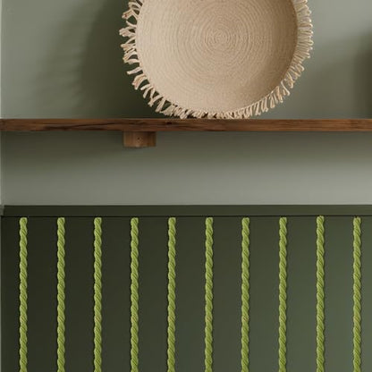12pcs Decorative Wood Trim, 15.74in Wall Beaded Molding Strips Trim Unfinished 3D Line Bobbin Scalloped Moulding Appliques for DIY Edge Home Decor Wall Cabinet Shelf Window Door Furniture (Style 2) - style: Style 2