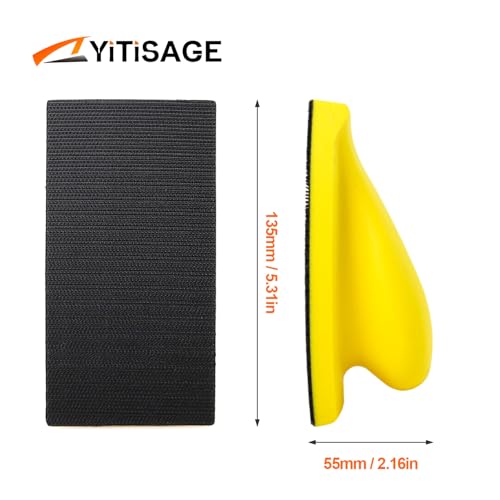 Rectangle Foam Sanding Block Hand Sanding Block for Hook and Loop Discs Ideal for Wood Furniture Restoration Home Arts and Crafts - style: Rectangle Hand Sanding Block