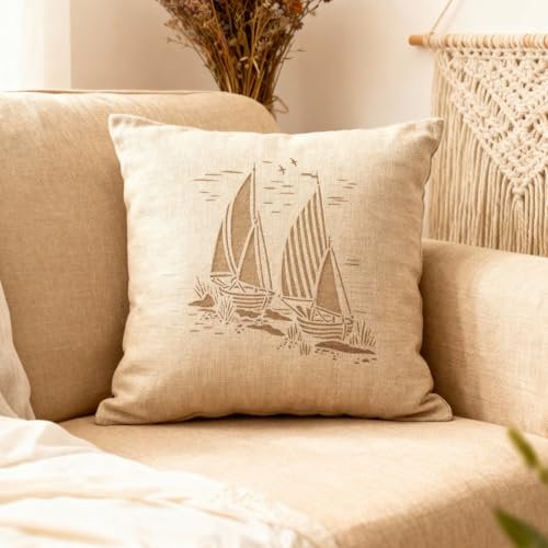 TIAMECH A4 Reusable Sailboat Stencil for Painting - style: Sailing