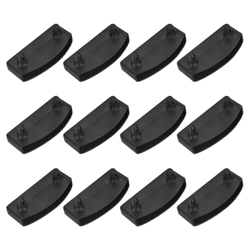 uxcell 12 Pcs 57mm x 9mm Plastic Bed Slat End Caps, Bed Slat Cover Black - color: Black, size: 57mm x 9mm