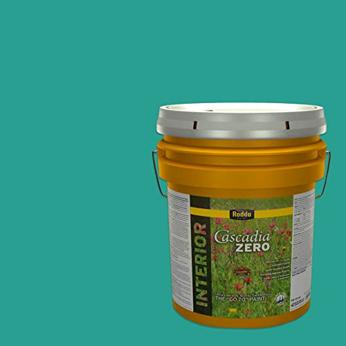 Rodda Paint CASCADIA ZERO Interior Semi-Gloss Paint & Primer in One, 5-Gallon, Meringue - color: Meringue, size: 640 Fl Oz (Pack of 1)