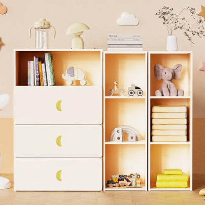 Dnyta 6 Pcs Moon Shaped Ceramic Knobs Glossy Ceramic Pulls Drawer Knobs - style: Yellow,Moon Shaped
