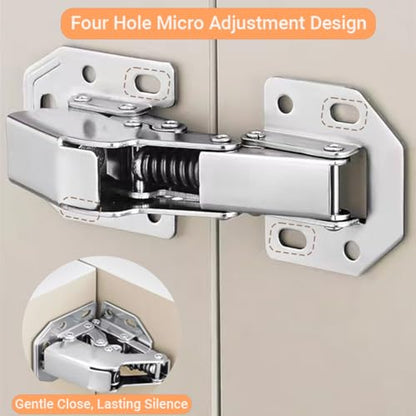 BADALU 8-Pack Hidden Hinges for Cabinet Doors Frameless, Concealed Cabinet Hinges, 90 Degree Surface Mount Hinges 4.2 in (No Cup Grooving) - style: 90 degree Surface Mount Hinges - 8 Pack