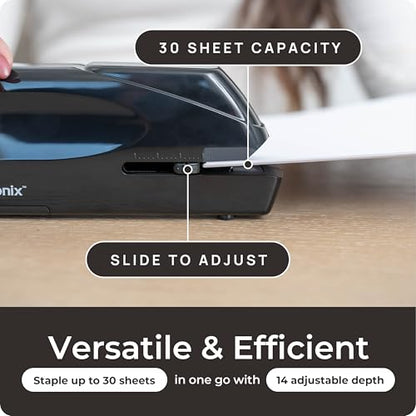 Electric Stapler Pro - Automatic Stapler for Desk or Office Use - color: Black