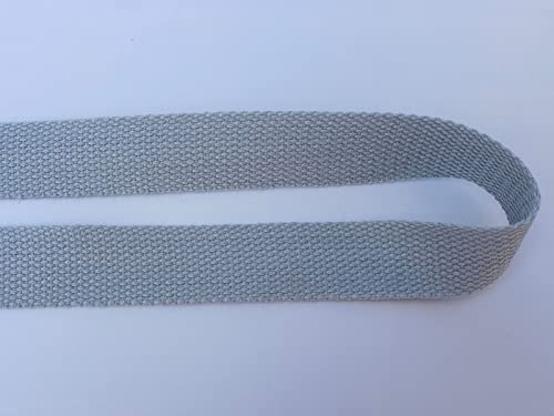 1 Inch Cotton Webbing 10 Yards Cotton Strap for Tote Canvas Bags Crafts Sewing (2024 Silver Grey) - color: Grey,Silver