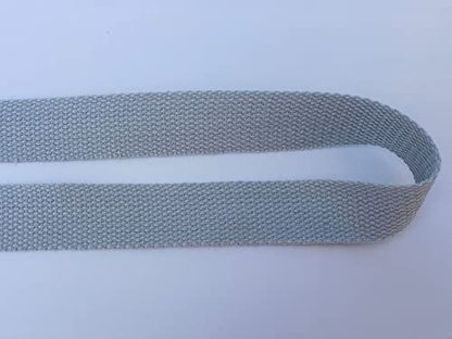 1 Inch Cotton Webbing 10 Yards Cotton Strap for Tote Canvas Bags Crafts Sewing (2024 Silver Grey) - color: Grey,Silver