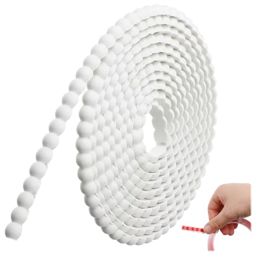 Leinuosen Flexible Bead Molding Trim Peel and Stick White 10ft /12 mm - color: White, size: 10ft /12 mm
