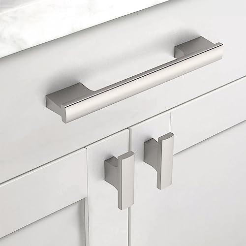 Matte Black Cabinet Knobs Round Drawer Pulls 12 Pack - color: Brushed Satin Nickel, size: 2 Inch Diameter