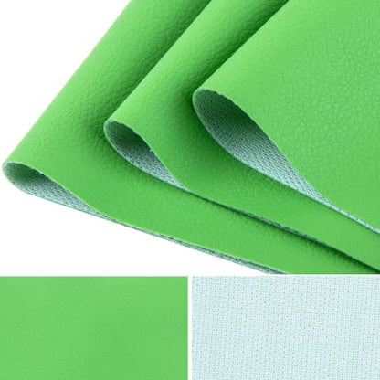 HGUAN Marine Vinyl Upholstery Faux Leather Sheets Fabric 12" X 54" Suitable for Furniture Sewing,Sofa Handmade DIY Projects (Green, 1/3 Yard) - color: Green, size: 1/3 Yard