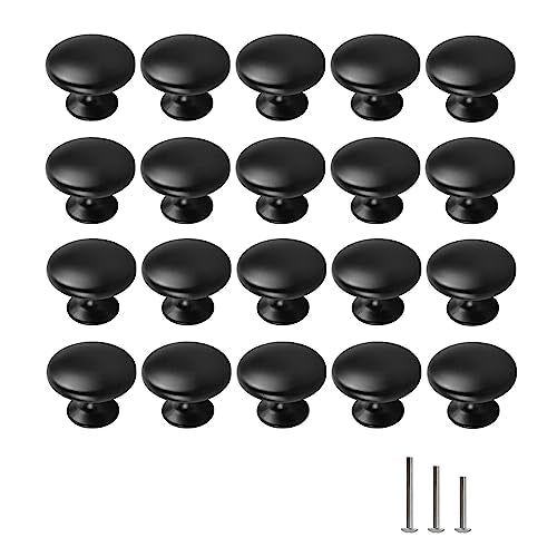 Matte Black Cabinet Knobs 20 Pack Black Dresser Knob Kitchen Knob - color: Matt Black, size: 20