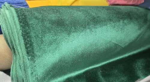 ADFABRIC, Velvet, Medium Weight Upholstery, 59" Wide Luxurious Upholstery Royal Velvet Fabric by The Yard, (Green) - color: Green