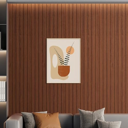Arthome Peel and Stick Slat Wall Panels 15.7 "x120,Self-Adhesive PVC Wood Grain Wallpaper Panel,3D Thick Faux Soundproof Backsplash Accent Wall Tile for Walls & Furniture (Walnut Coverage 13 Sq.ft) - color: Walnut, size: 15.7" x 120"
