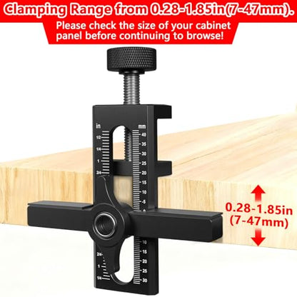 2 in 1 Cabinet Door Installation Jig Adjustable Hinge Drill Locator Tool