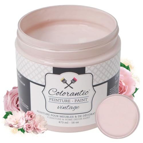 Colorantic Vintage Furniture Chalk Based Paint for DIY Home Decor Craft Art (Dusty Rose, 16 oz) - color: Dusty Rose, size: 16 Fl Oz (Pack of 1)