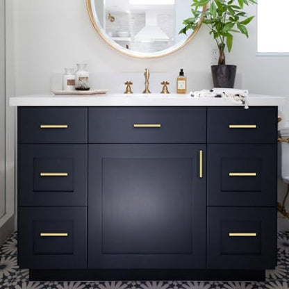 Brushed Gold Cabinet Handles Kitchen Pulls 5 Inch 12 Pack - color: Matte Gold, size: 5 Inch Hole Center