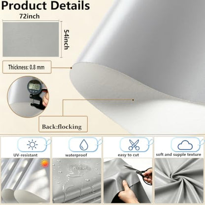 Picheng Vinyl Uholstery Faux Leather: 54" x 72" Soft Durable Marine Vinyl - color: Grey, size: 2Yard（54"x72"）