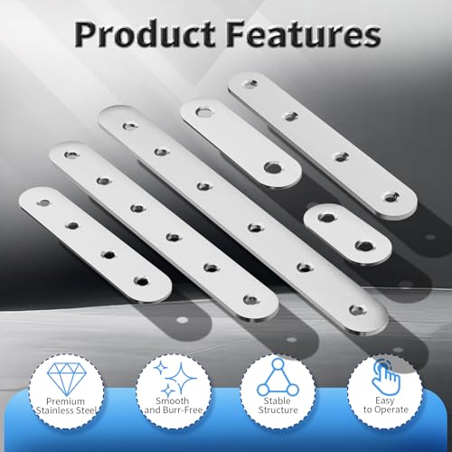 4pcs 170mm Flat Plate Straight Brackets - size: 4Pcs 165 Straight